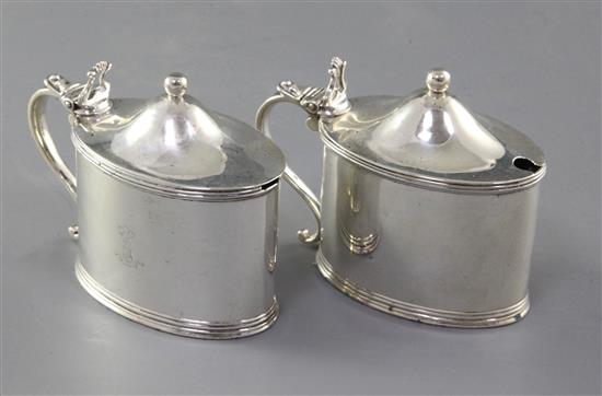 A pair of George III silver mustards, William Allen III, London, 1802.
